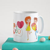 Young Guy Proposing His Love White Coffee Mug
