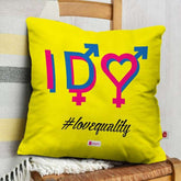 Abstract Expression for LGBT Yellow Cushion Cover