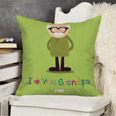 Green Cushion with I love You Grandpa Print