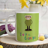 Green Coffee Mug with I Love You Grandpa Print