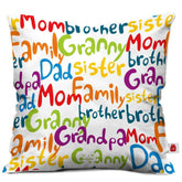 Family Love White Cushion Cover