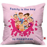 Key to Happiness Pink Cushion Cover