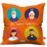 My Sweet Family Orange Cushion Cover