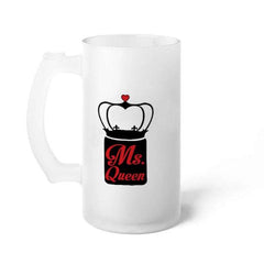 Ms. Queen Digital Printed Beer Mug Gift for Girlfriend