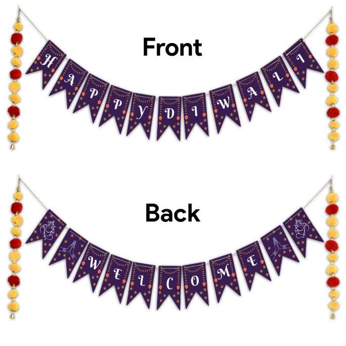 Designer HAPPY DIWALI Toran and Vibrant Kundan Rangoli