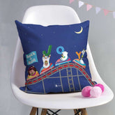 Jungle-Jalebi Joy Kids Cushion With Cover, Dark Blue