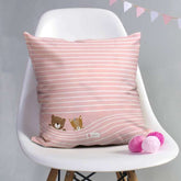 Indigifts Half-N-Half Bear Printed Kids Cushion