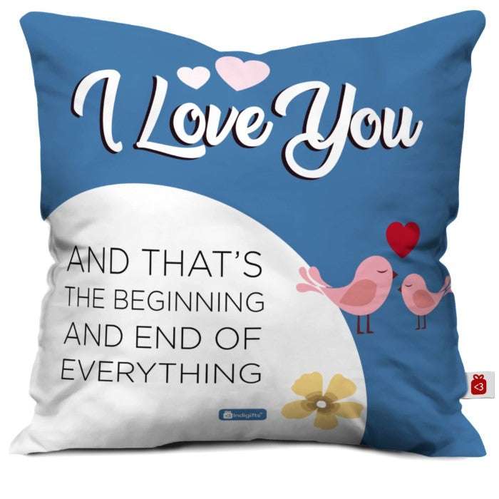 I Love You Cuddle Cushion with Cover Valentine Gift