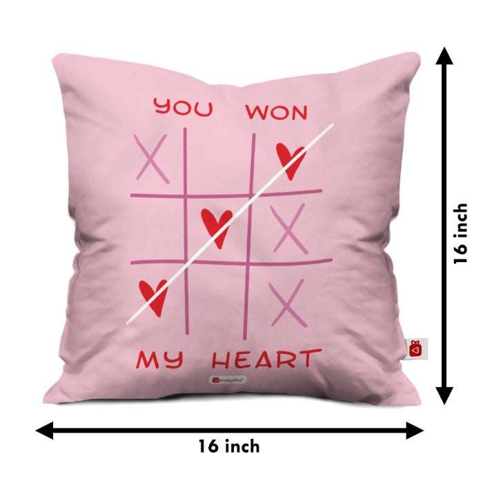 All Hearts Reversible Cushion with Cover Valentine Gift