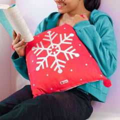 Starry Snowflake Reversible Cushion Cover with Filler