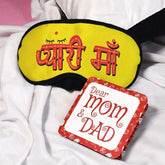 Gift for Mother - Pyari Maa Quote Yellow Eye Mask