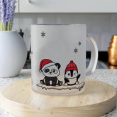 Xmas Gift Items For Friends Our Friendship is Timeless Quotes Printed Frosted Mug 325 ml, Frosted Glass Mug