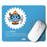 Blue Mouse Pad with Motivated Quotes Be like Lord Ram