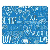 Love Expression Seamless Pattern Blue Mouse Pad