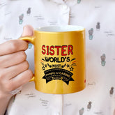 Typography Fusion Artwork Golden Coffee Mug