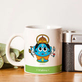 Green Coffee Mug with Vishnu Print