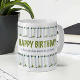 Happy Birthday To You Printed In Green Ceramic Mug 330 Ml For Birthday Gifts For Friends