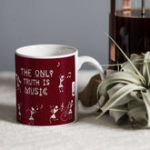 Maroon Mandala Themed Music Quote Printed Coffee Mug
