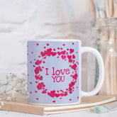 Wreath of Hearts Blue Coffee Mug Gift For Him