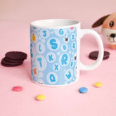 Indigifts Half-N-Half Alphabate Letters Printed Kids Coffee Mug