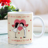 Kissing Couple White Coffee Mug