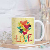 Heart Balloons Beige Coffee Mug