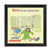 Little Sister Wearing Big Brother Clothes Multi Poster Frame
