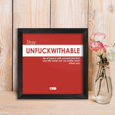 Funny Wall Posters | Pink Poster Frame | Quirky Humour Poster Wall Frame for Office & Home Décor, Quotes Printed Poster with Frame