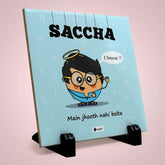 Saccha Printed Table Décor Ceramic Tile 6x6 Inches