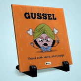 Gussel Printed Table Décor Ceramic Tile 6x6 Inches