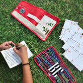 Multipurpose Expanding Stylish Travel Accessories bag for travel with combo of notepad, pen and badge, Eco Friendly