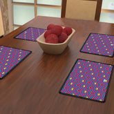 Wave Pattern of Overlapping Circles (pink) Table Mat