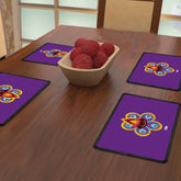 Traditional Flower Pattern Rangoli (Purple) Table Mat