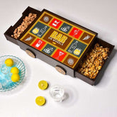 Bar On Wheels Printed Serving Trolley For Shots Glasses