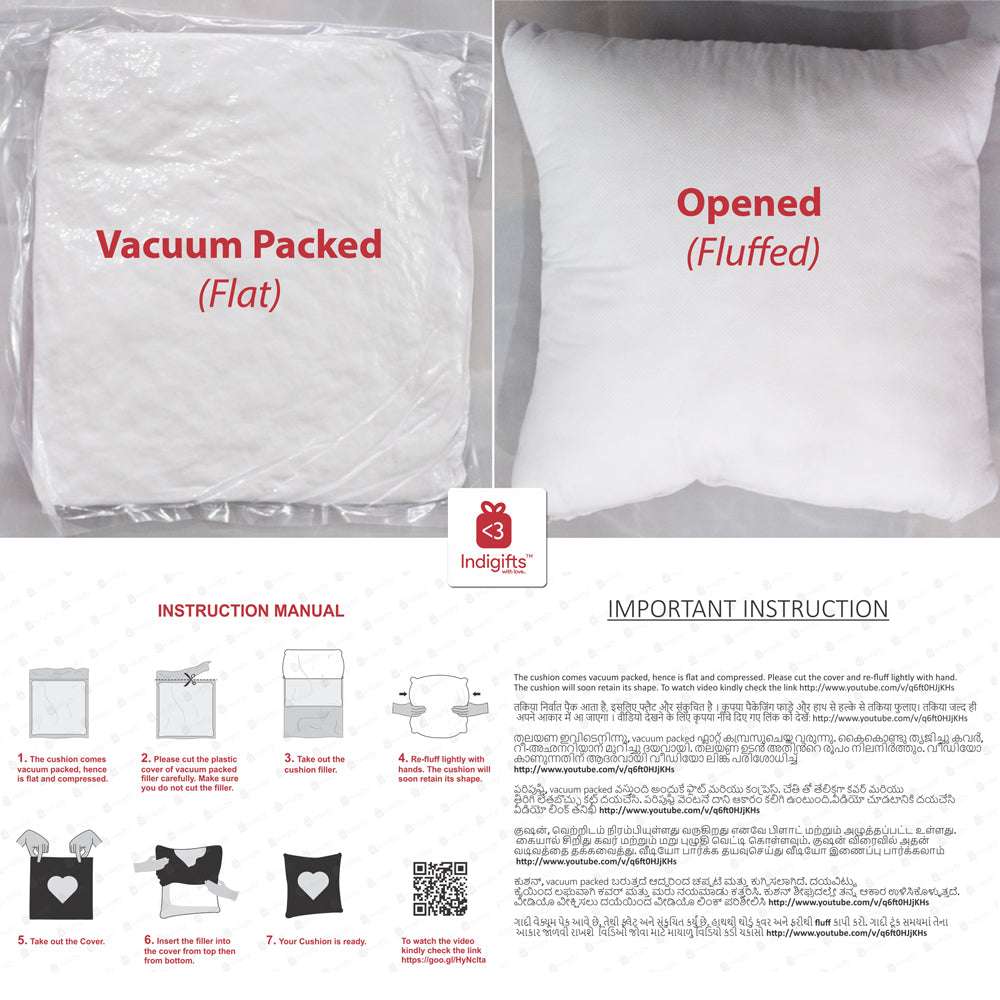 I Love You Cuddle Cushion with Cover Valentine Gift