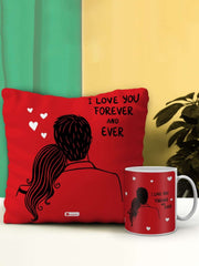 I Love You Forever Cushion And Mug With Cadbury Dairy Milk Chocolate Valentine Gift Hamper