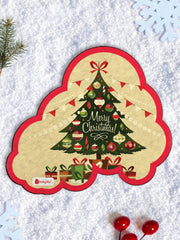 Xmas Gifts for Kids Cute Christmas Cloud Fridge Magnet ,Set of 4 (7 x 9 cm) and Revesible Santa Soft Toy