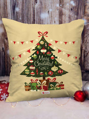 Christmas Decorations for House Christmas Themed Decor Multi Set of 4 Pillow Cushion Cover 16x16 inches and Reversible Santa Soft Toy