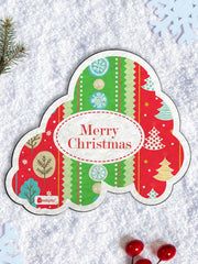 Christmas Gifts for Kids Merry Christmas Quote Printed Cute Xmas Fridge Magnet Set of 4 and Revesible Santa Soft Toy