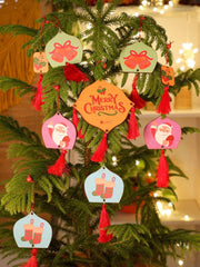 Christmas Small Hanging Christmas Decoration for Home Merry Christmas Hanging and Revesible Santa Soft Toy