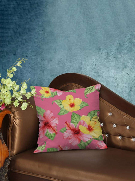 Reversible Multi Colored Floral Printed Cushion Cover Set of 5