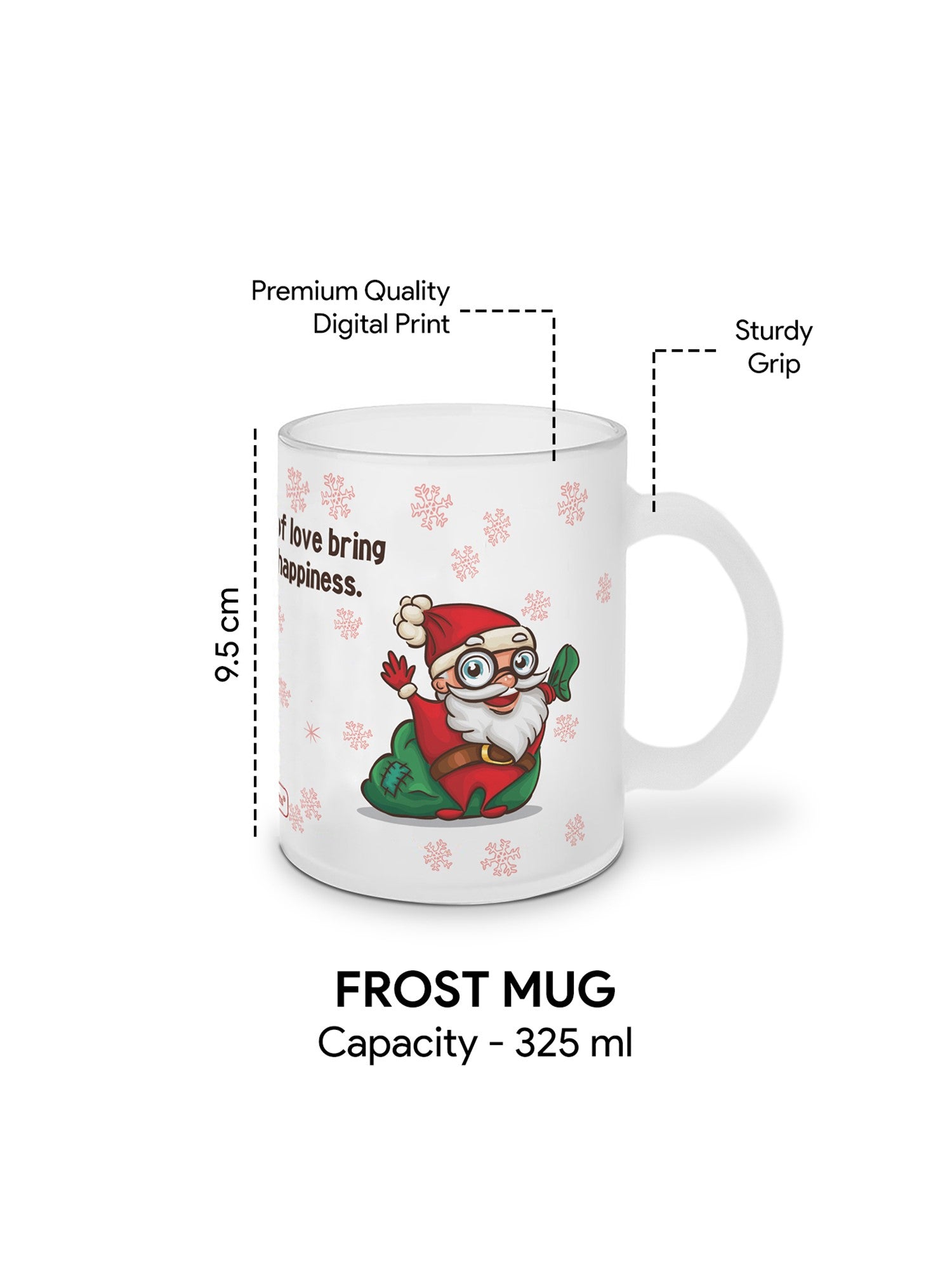 Xmas Gift Itmes For Family Frost Coffee Mug and Revesible Santa Soft Toy