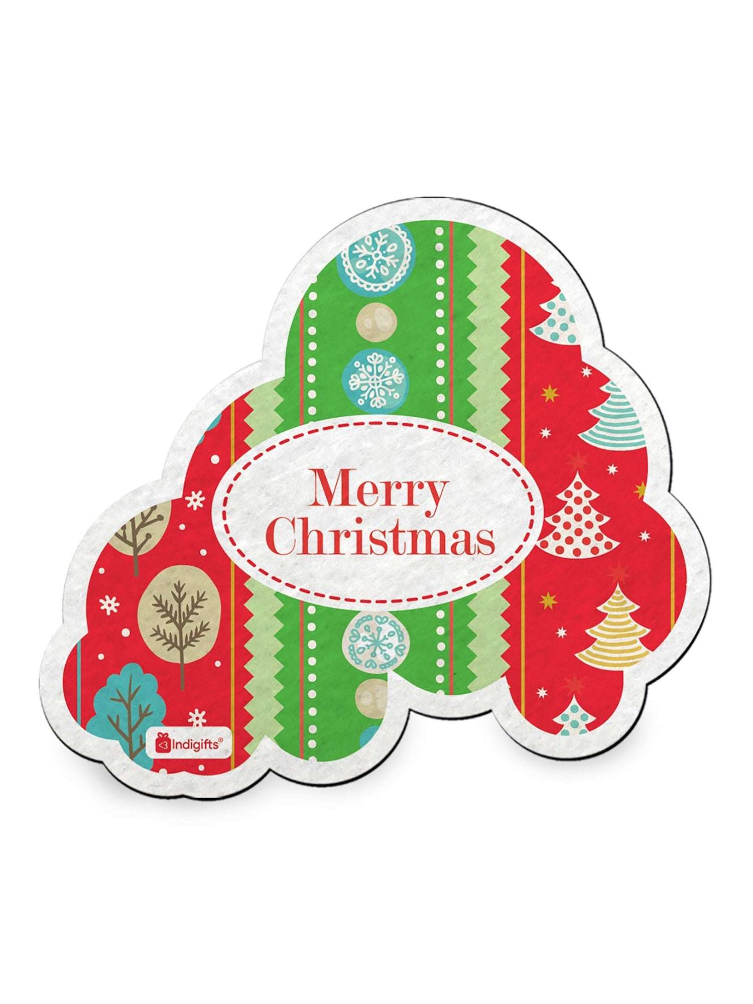 Christmas Gifts for Kids Merry Christmas Quote Printed Cute Xmas Fridge Magnet Set of 4 and Revesible Santa Soft Toy