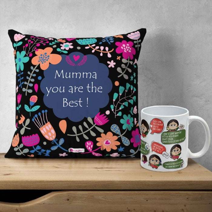 Mumma You Are The Best Printed Cushion &amp; Coffee Mug Gift for Mother