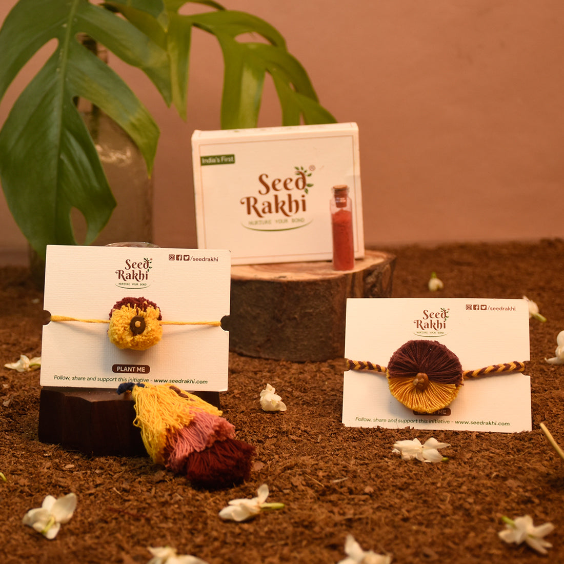 Sanyog and Saanjh Eco-friendly Bhaiya Bhabhi Seed Rakhi