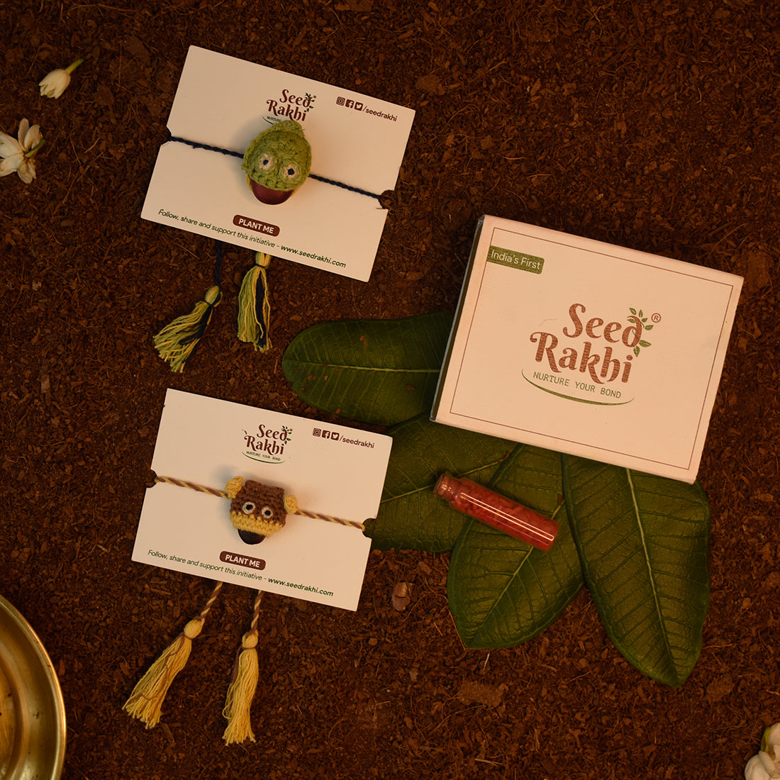 Kavach And Imali Seed Rakhi - Set of 2 Plantable Rakhi