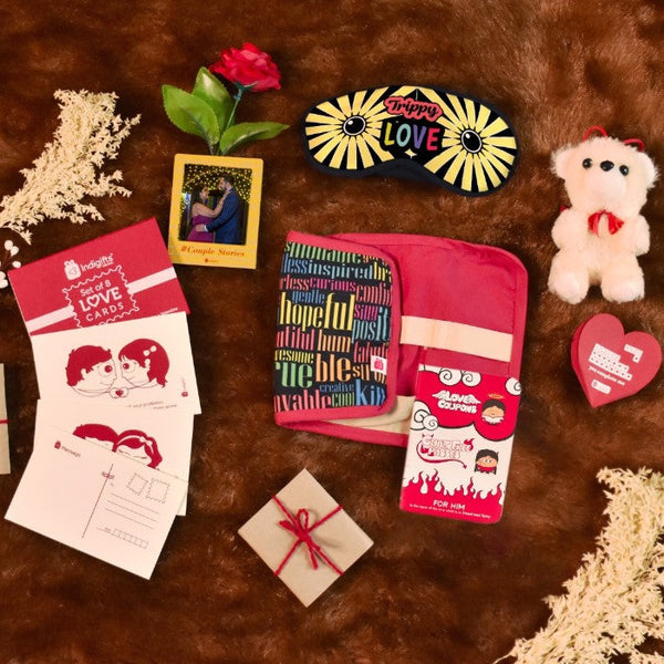 Travel Kit with Mr. Handsome Eye Mask Valentine's Gift For Your Boyfriend