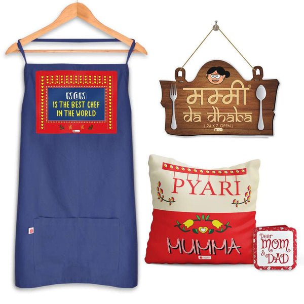 Lovely Mummy Cushion, Wall Hanging, and Apron Gifts for Mother
