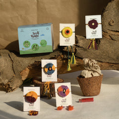 Seed Rakhi  For Brother With Planter, Diary &amp; Pen (Multi)