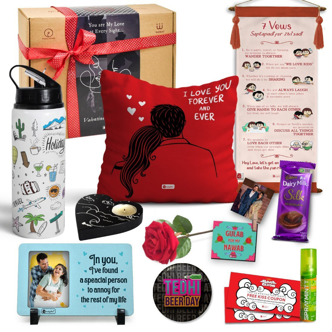 Chase Him Right, Hold Him Tight 7-in-One Valentine’s Day Gift Hamper for Men